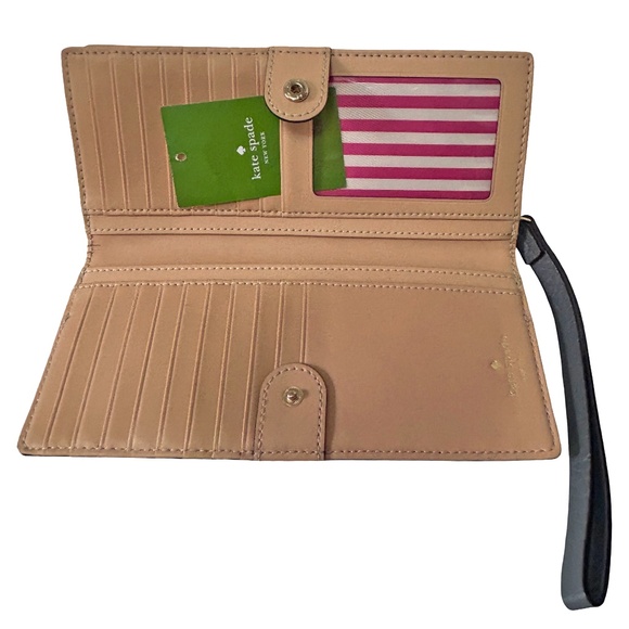 Kate Spade Wristlet Wallet Mandy Southport Pebble Leather Perri Lane Bubbles - Picture 9 of 11